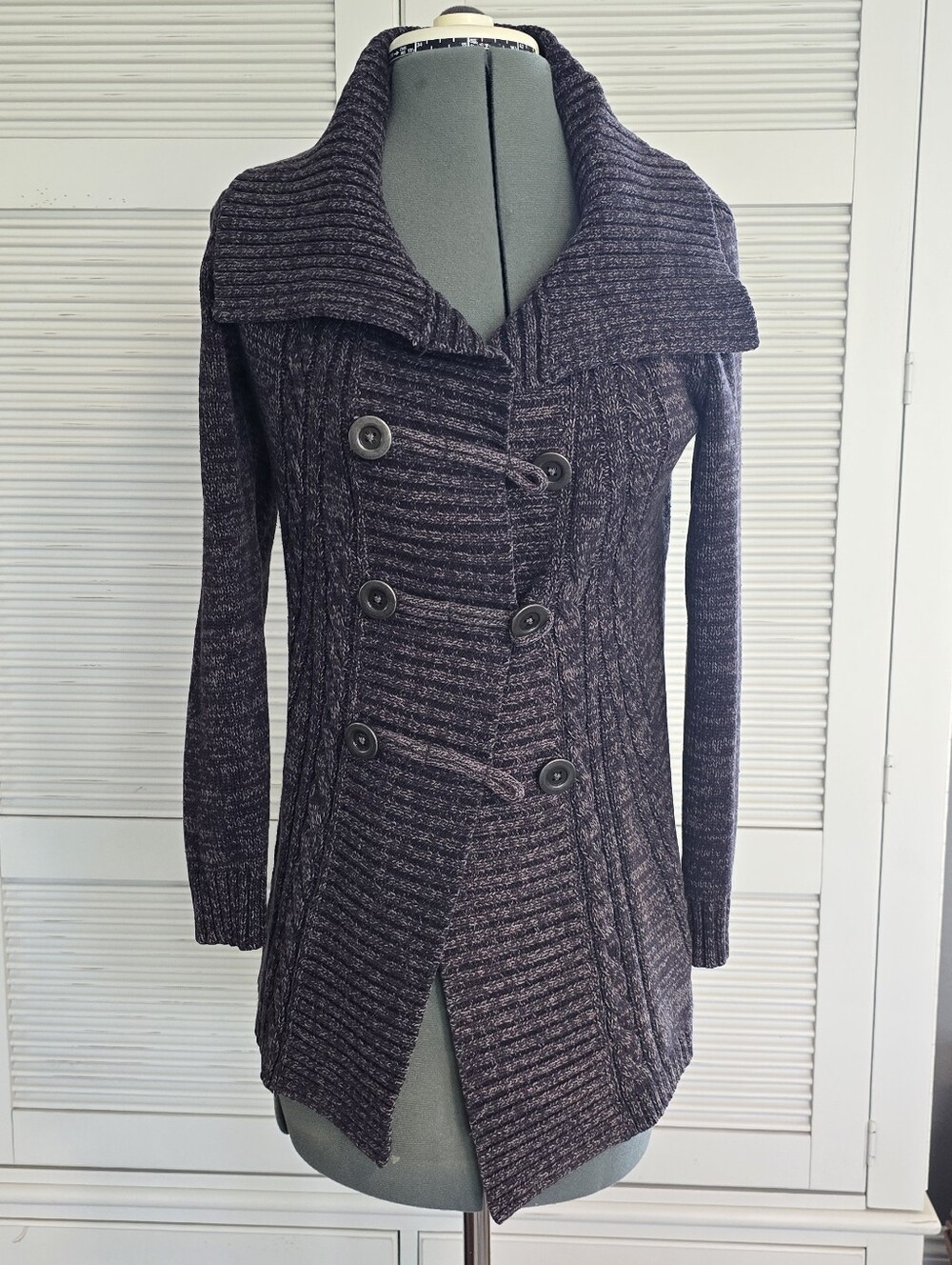 Style & Co. | Women's Double-Breasted Ribbed Knit